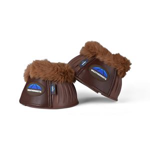 Weatherbeeta Tough-Tec Prime Fleece Trim Rubber Bell Boots (Brown)