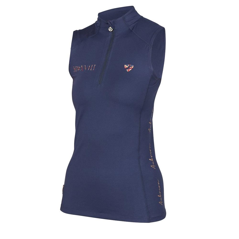 Shires Aubrion Team Sleeveless Base Layer (Navy Blue)