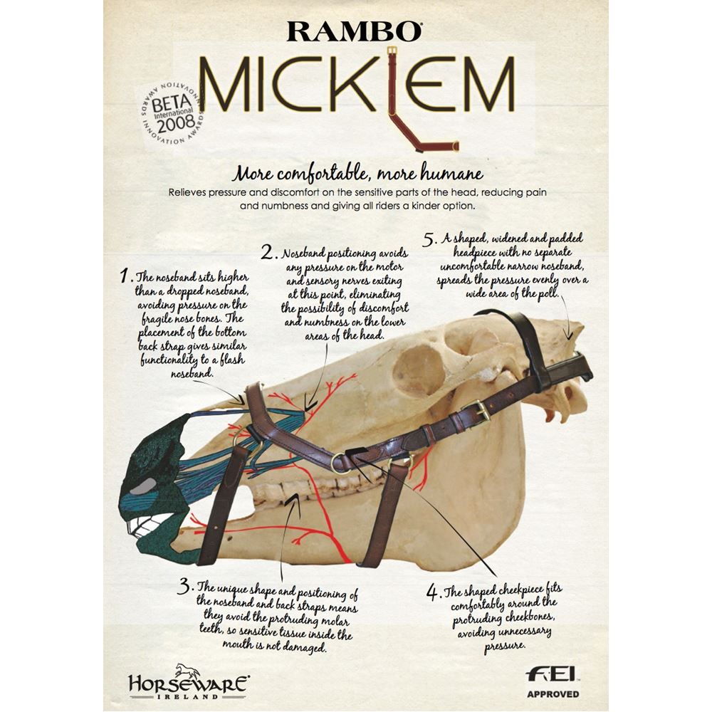 Rambo Micklem Deluxe Competition Bridle (No reins)