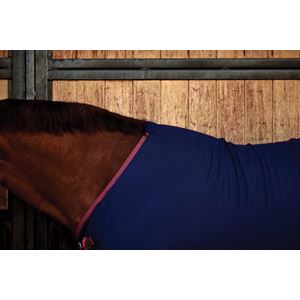 Weatherbeeta Cotton Sheet Standard Neck (Navy/Burgundy)