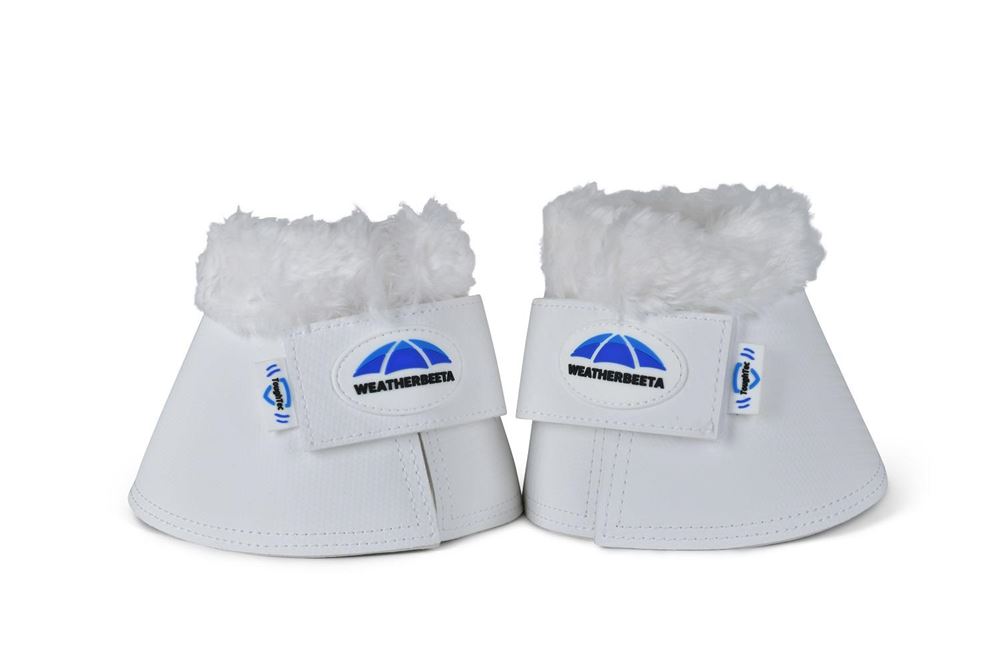 Weatherbeeta Tough-Tec Fleece Trim Bell Boot (White)