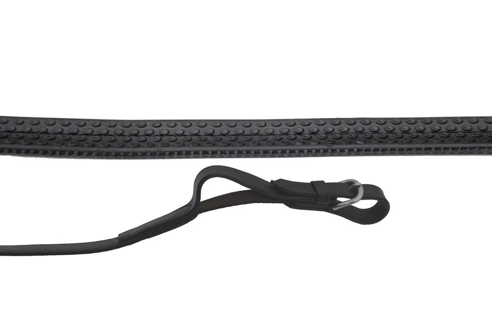 Rhinegold German Leather Rubber Covered Flexi Reins