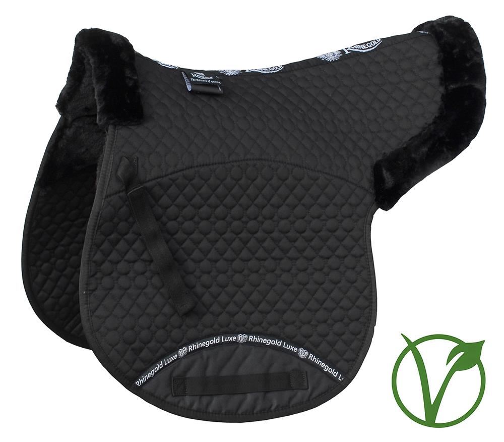 Rhinegold Luxe Fur Numnah (Black/Black)