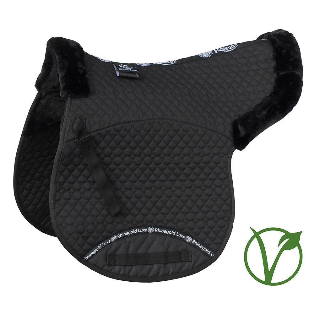 Rhinegold Luxe Fur Numnah (Black/Black)