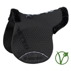 Rhinegold Luxe Fur Numnah (Black/Black)