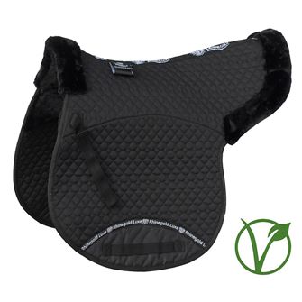 Rhinegold Luxe Fur Numnah (Black/Black)