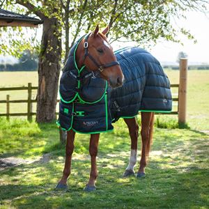 Gallop Trojan Dual 300 Stable Rug & Neck Set (Black/Green)