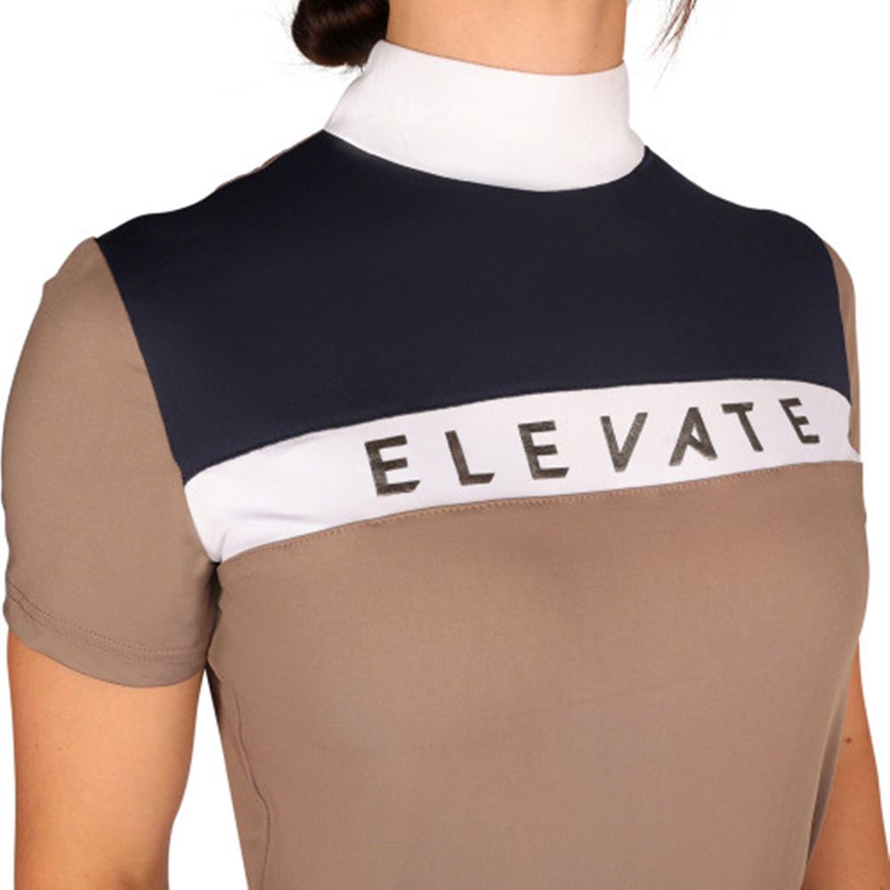 Hy Equestrian Elevate Allure Show Shirt (Navy/Fossil/White)