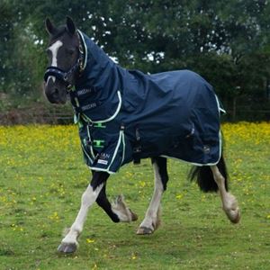 Gallop Trojan DURAPROOF Lightweight Combo Turnout Rug - 0g (Navy/Green)