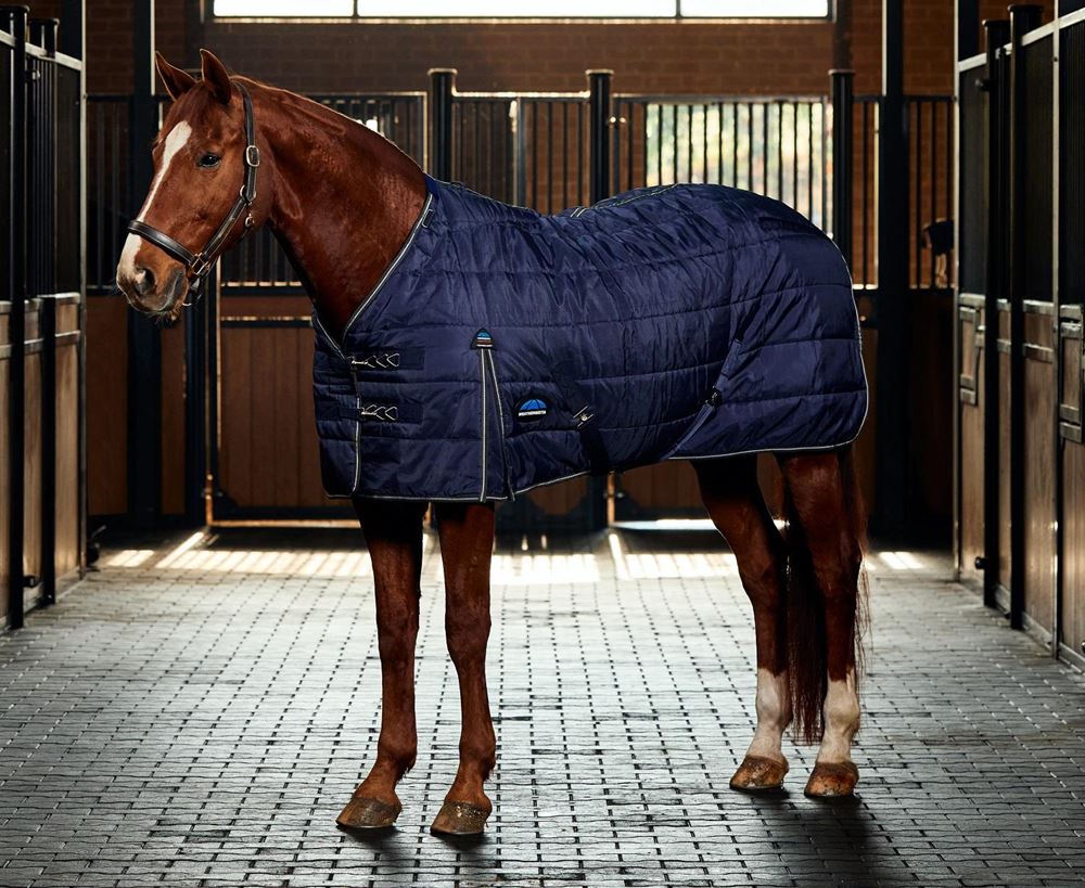 Weatherbeeta Comfitec PP Chanel Quilt Stable Detach-A-Neck - 220g (Navy/Charcoal)