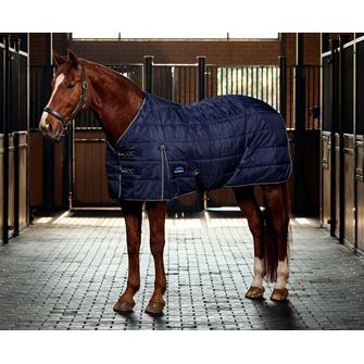 Weatherbeeta Comfitec PP Chanel Quilt Stable Detach-A-Neck - 220g (Navy/Charcoal)
