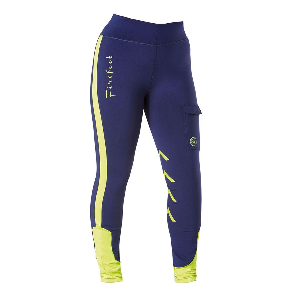 Firefoot Ripon Reflective Breeches - Ladies (Navy/Yellow)