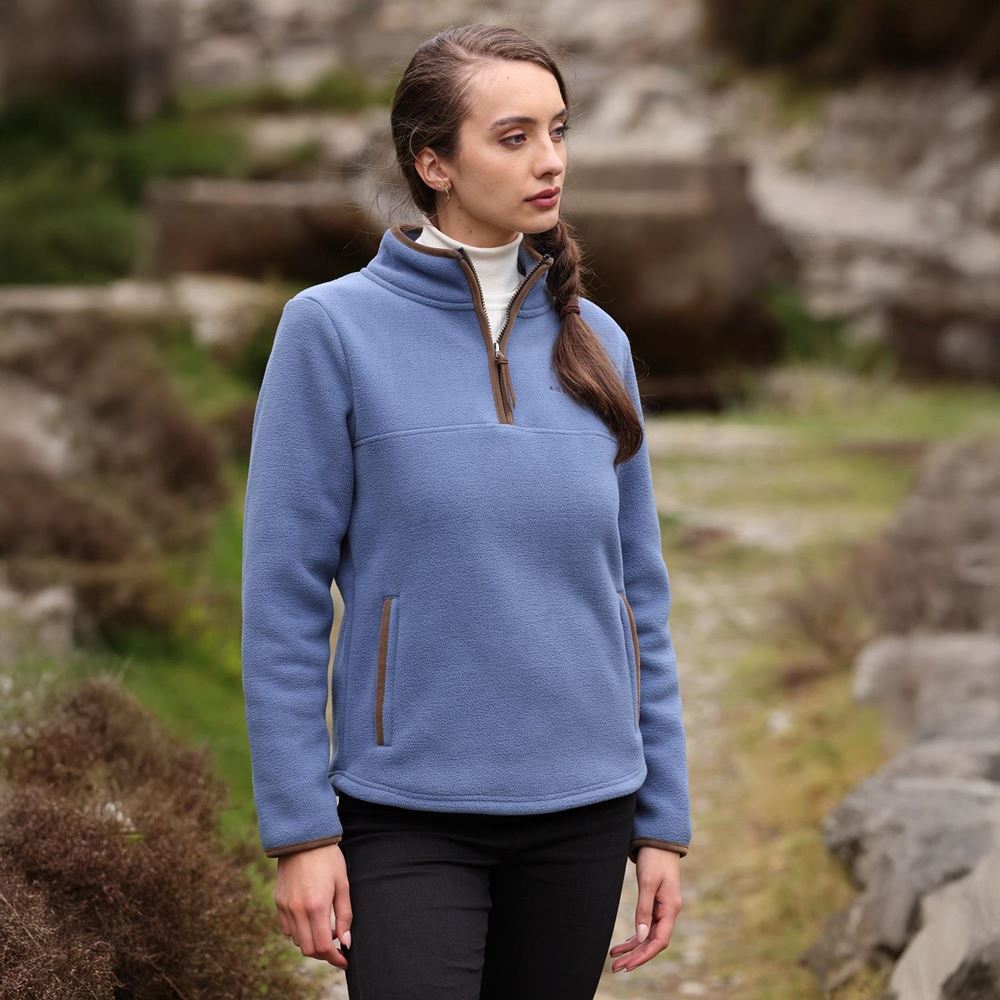 Shires Aubrion Core Ladies Half Zip Fleece (Blue)
