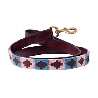 Benji & Flo Sublime Polo Leather Dog Lead (Grape/Riviera)