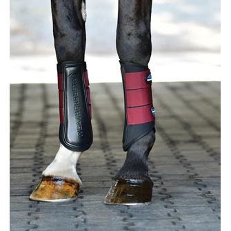 Weatherbeeta Tough-Tec Prime Brushing Boots (Black/Burgundy)