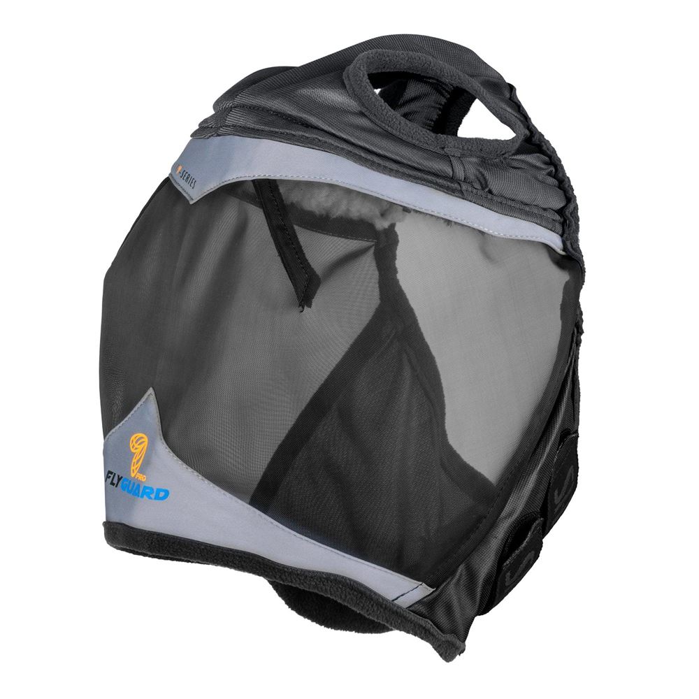 Shires FlyGuard Pro Fine Mesh Fly Mask With Ear Hole (Jet)