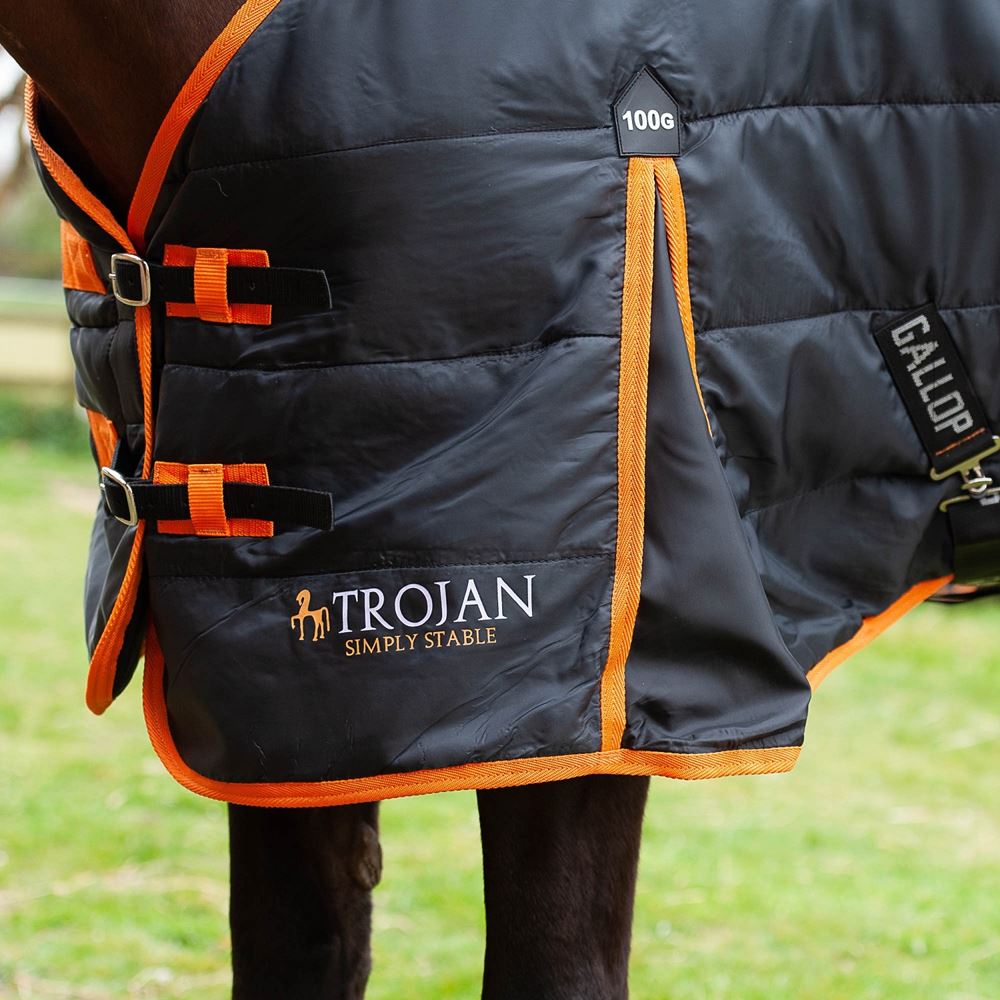 Gallop Trojan 100 Stable Rug (Black/Orange)