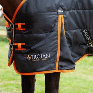 Gallop Trojan 100 Stable Rug (Black/Orange)