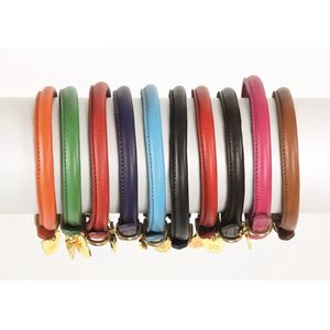 Shires Digby & Fox Rolled Leather Dog Collar, XL to XXL