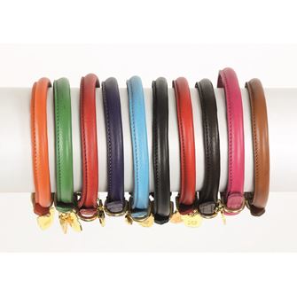 Shires Digby & Fox Rolled Leather Dog Collar (L - XXLarge) *Clearance*