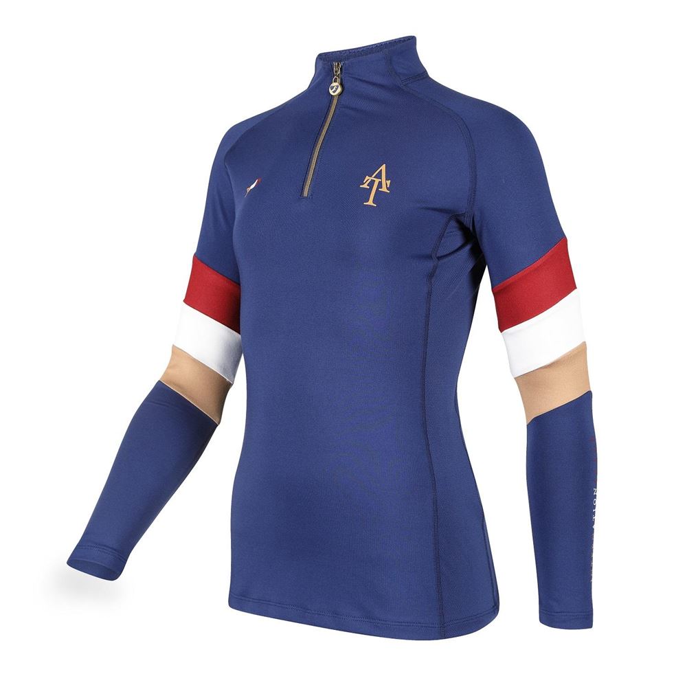Shires Aubrion Team Long Sleeve Base Layer - Young Rider (Navy)