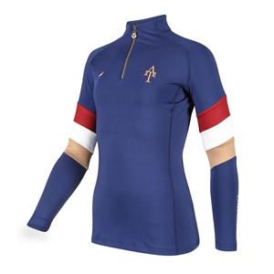 Shires Aubrion Team Long Sleeve Base Layer - Young Rider (Navy)