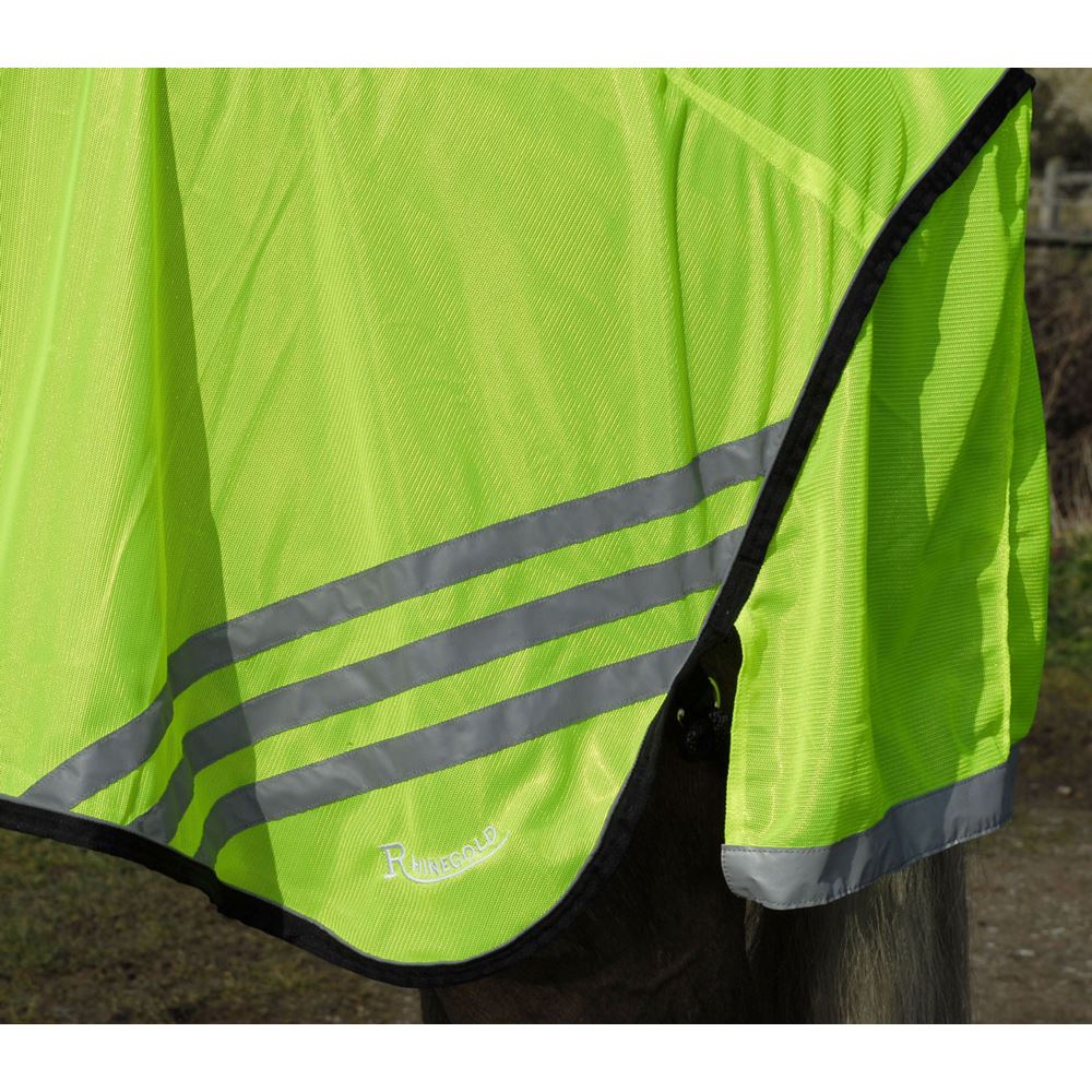 Rhinegold 3/4 Length Cutaway Design Yellow Mesh Ride-On Rug