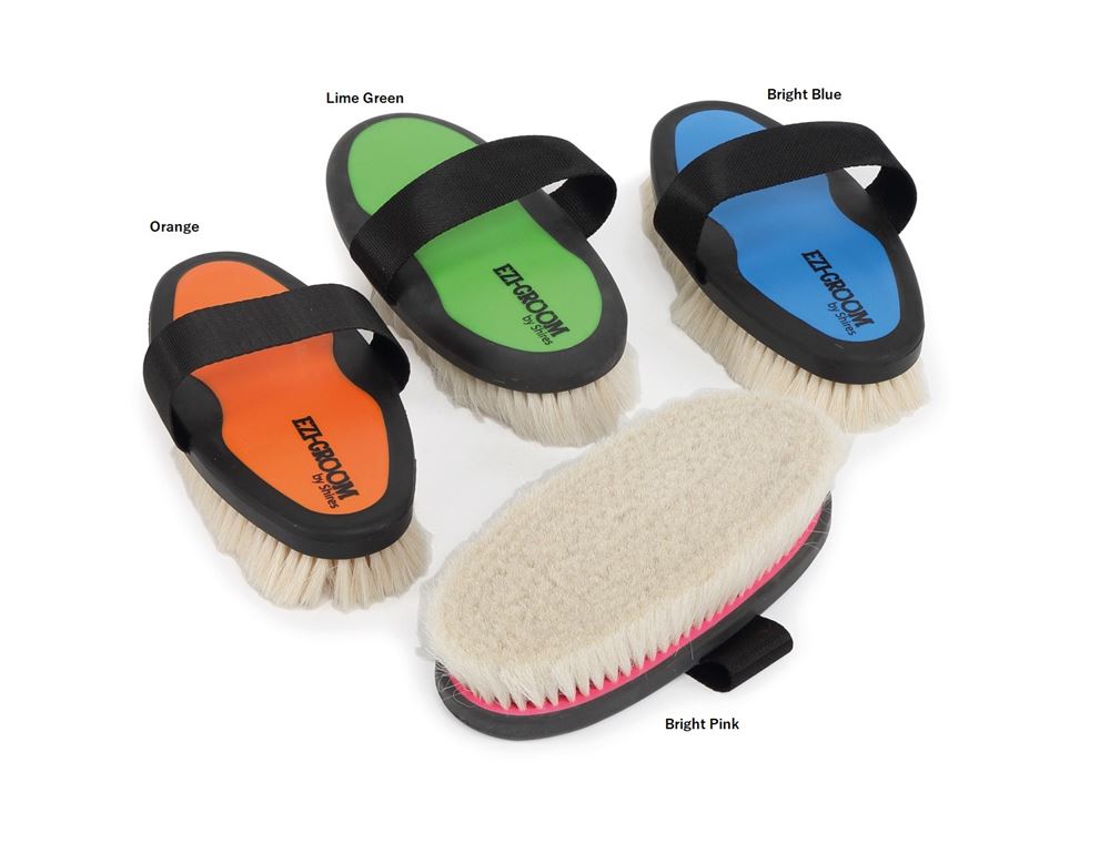 Shires Ezi-Groom Body Brush with Goat Hair