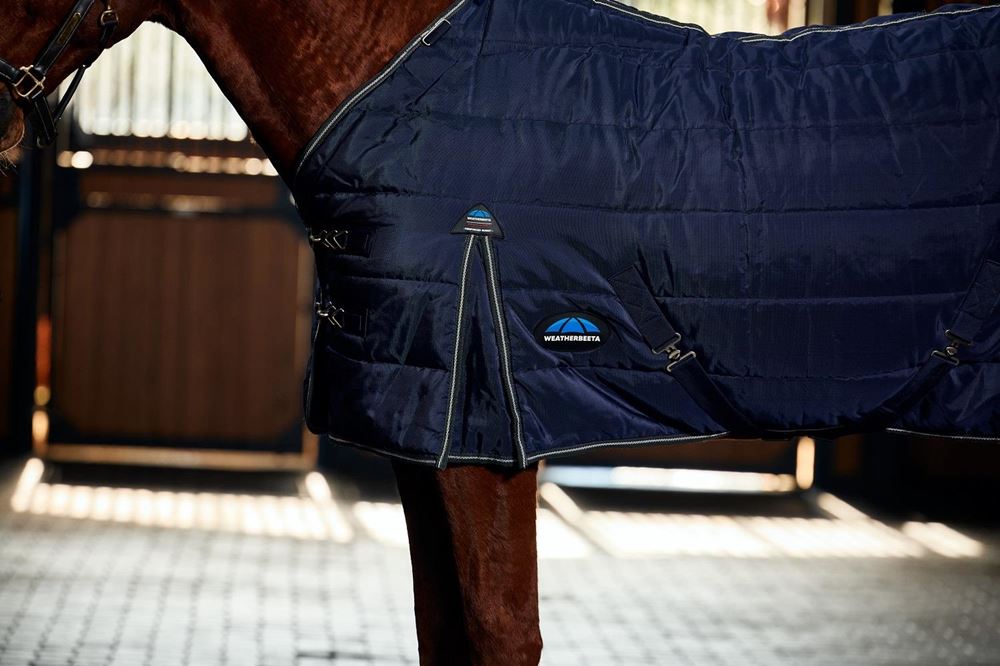 Weatherbeeta Comfitec PP Chanel Quilt Stable Detach-A-Neck - 220g (Navy/Charcoal)