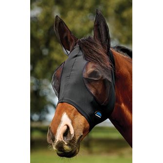 Weatherbeeta Comfitec Deluxe Stretch Fly Mask with Ears (Black)