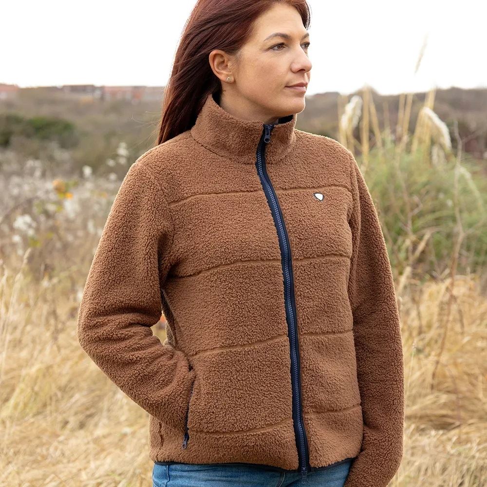 Hy Equestrian Elevate Style Teddy Fleece Jacket (Brown)