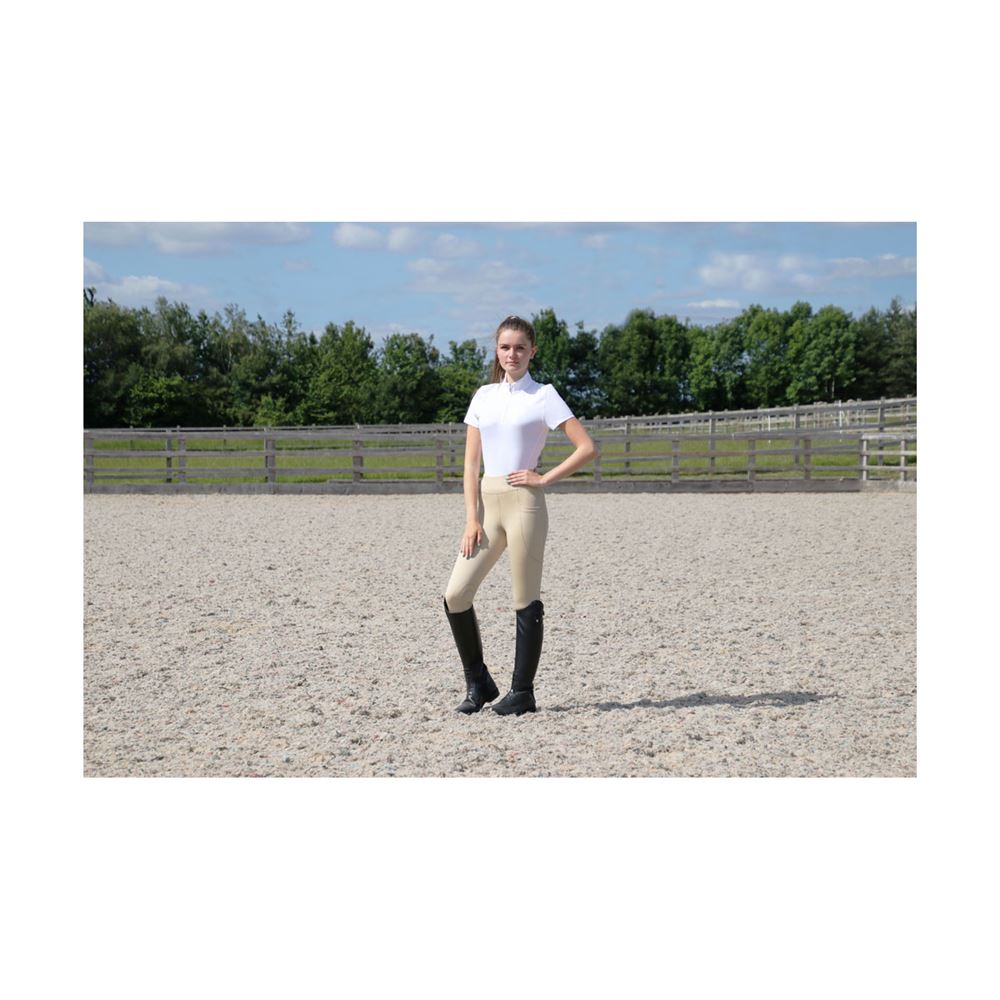 Hy Equestrian Scarlet Show Shirt (White)