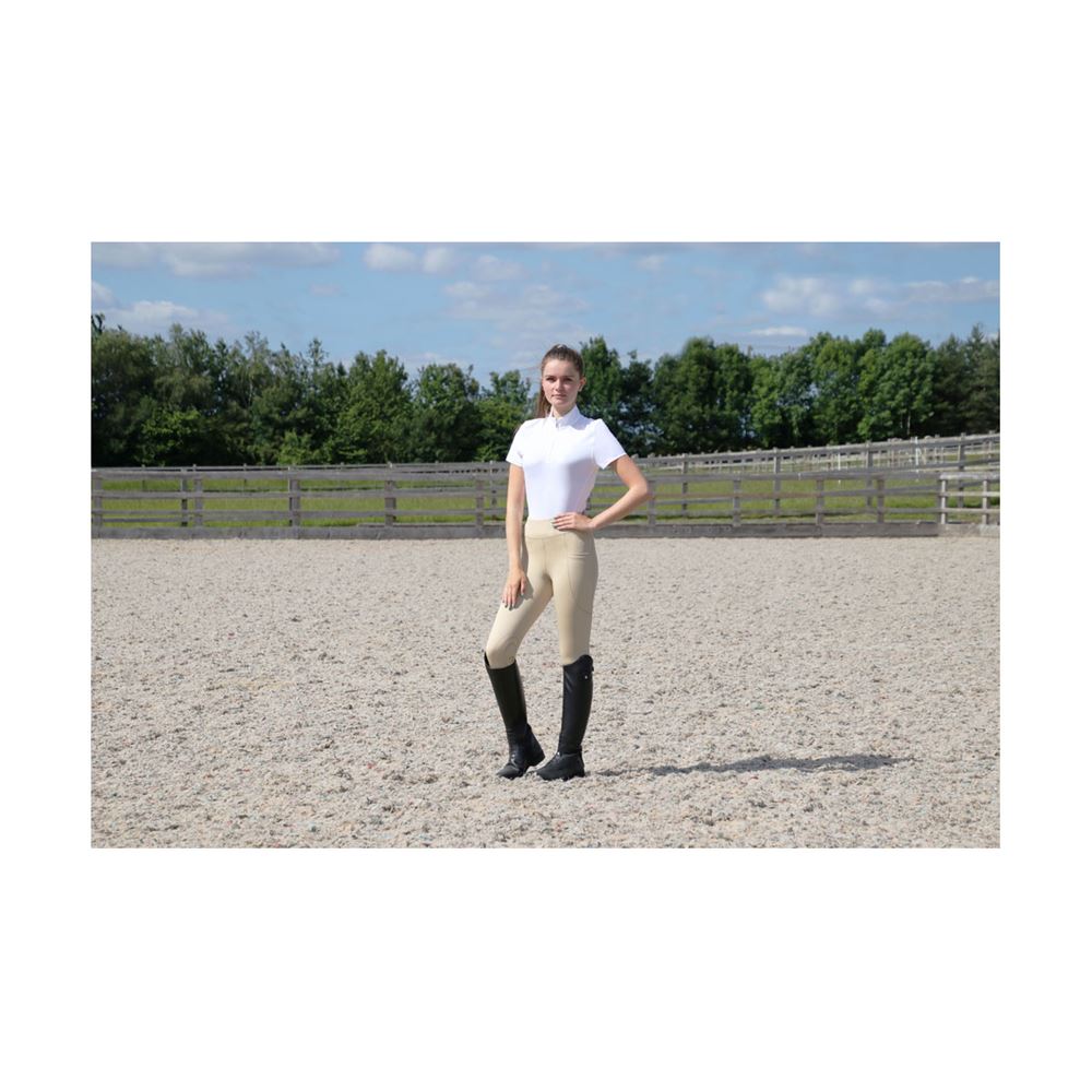 Hy Equestrian Scarlet Show Shirt (White)