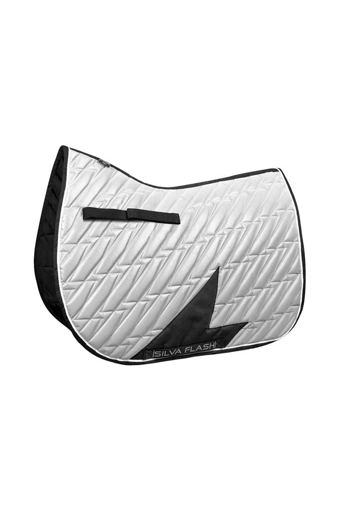 Hy Equestrian Silva Flash Reflective Saddle Pad (Black/Reflective Silver)