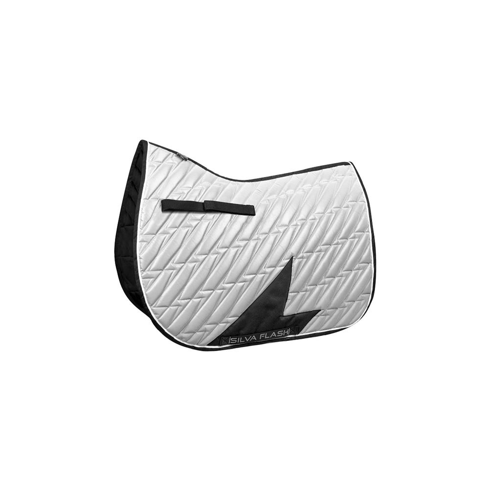 Hy Equestrian Silva Flash Reflective Saddle Pad (Black/Reflective Silver)
