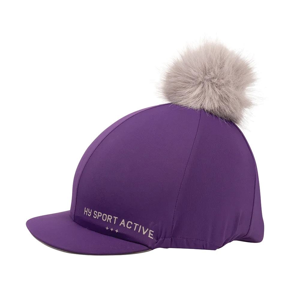 Hy Sport Active Hat Silk with Interchangeable Pom Pom (Royal Violet)