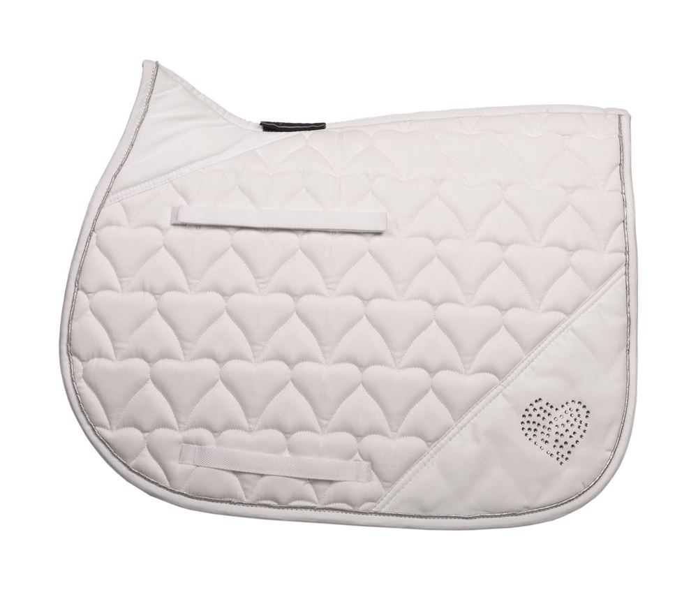 Hy Equestrian Diamante All Purpose Saddle Cloth (White)