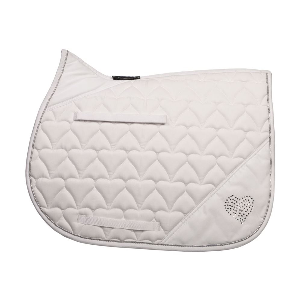 Hy Equestrian Diamante All Purpose Saddle Cloth (White)