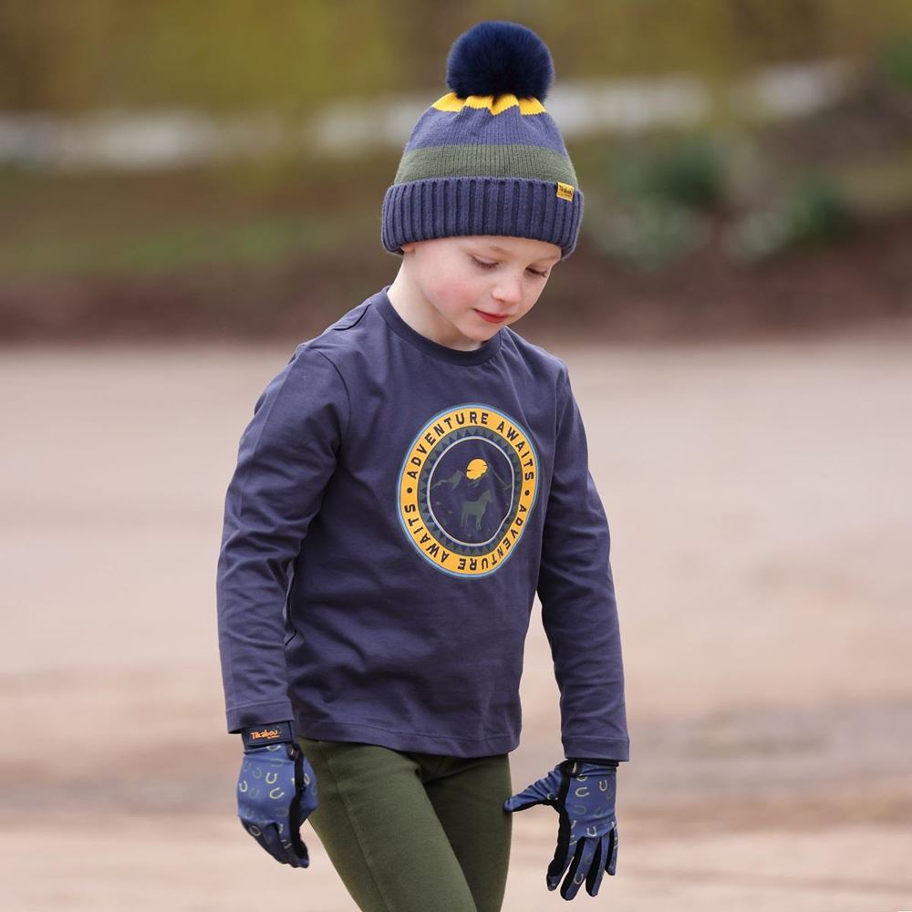 Shires Tikaboo Riding Gloves - Child (Horseshoe)