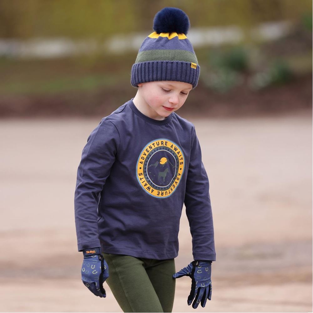 Shires Tikaboo Riding Gloves - Child (Horseshoe)