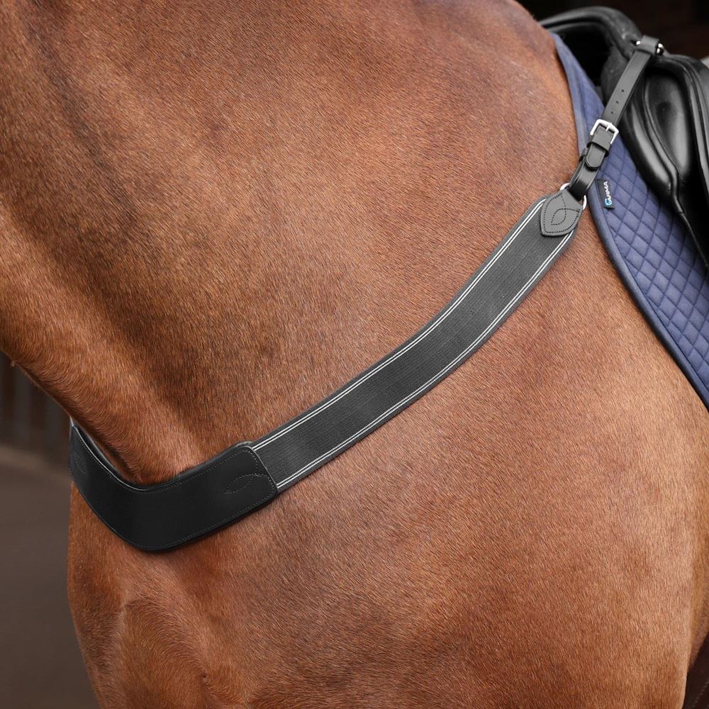 Shires Velociti Rapida Elasticated Breast Girth (Black)