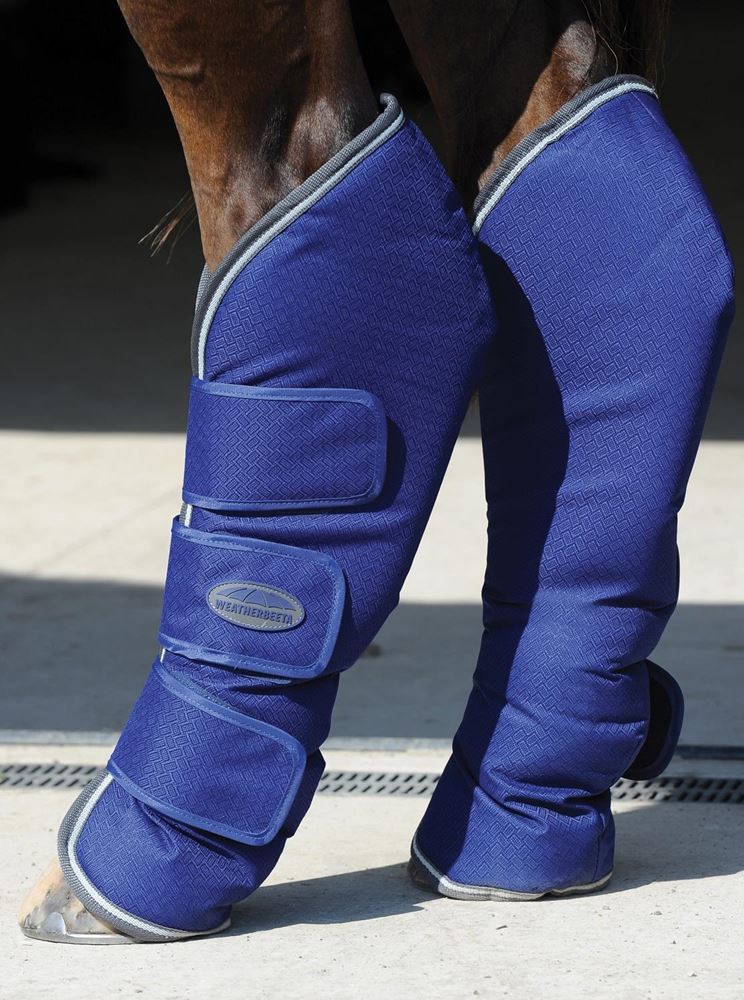 Weatherbeeta 1200D Wide Tab Long Travel Boots (Dark Blue/Grey/White)