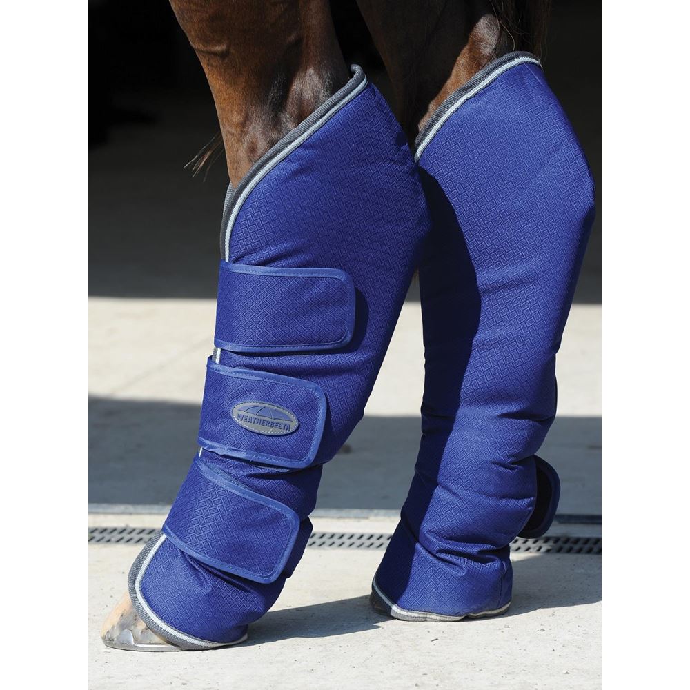 Weatherbeeta 1200D Wide Tab Long Travel Boots (Dark Blue/Grey/White)