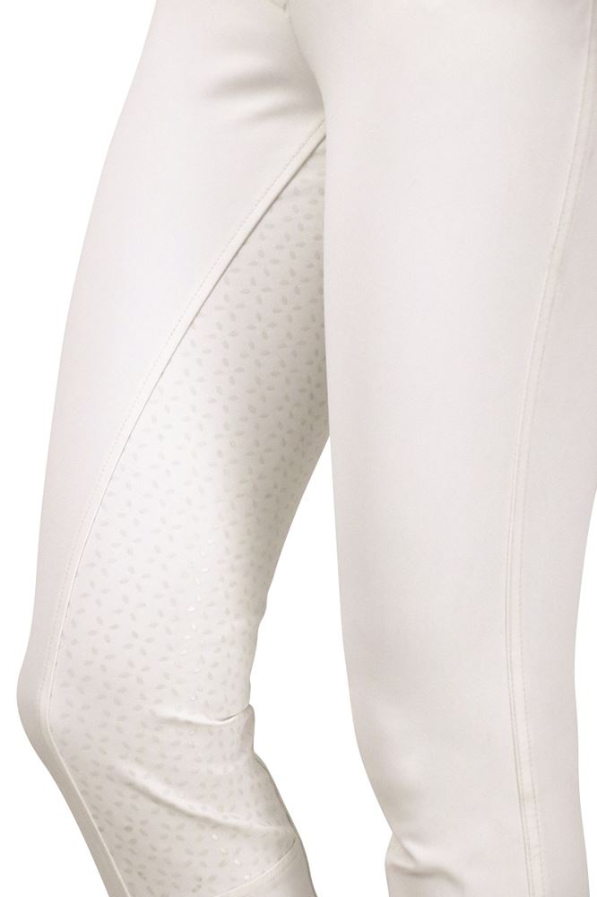 Hy Equestrian Roka Rose Breeches (White with Navy/Rose Gold Diamantes)