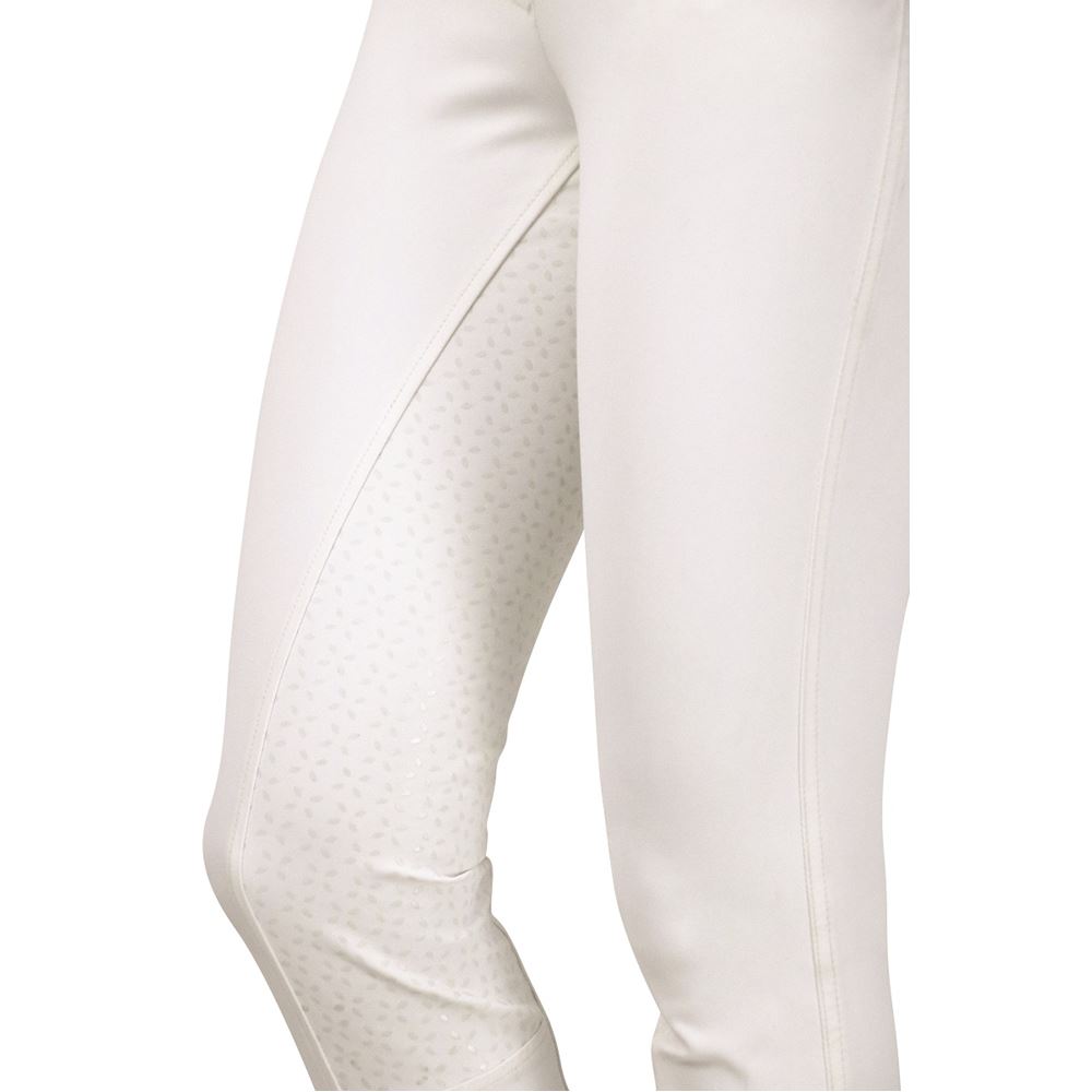 Hy Equestrian Roka Rose Breeches (White with Navy/Rose Gold Diamantes)