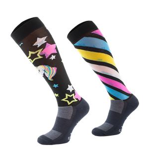 Comodo Technical Novelty Black Unicorn Socks Adults