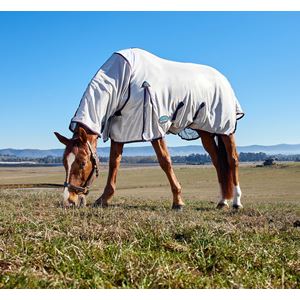 Weatherbeeta Comfitec Airflow Fly Sheet Detach-A-Neck (Grey/Navy/Burgundy)