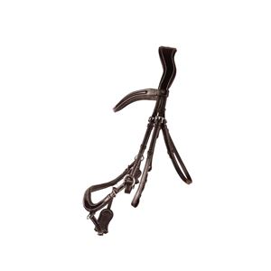 ProPresicce Pelle Drop Leather Bridle by Hy Equestrian (Brown/ Silver Hardware)