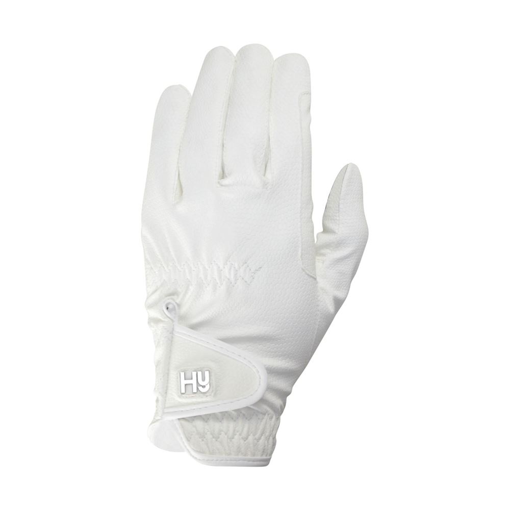 Hy Equestrian Cottenham Elite Riding Gloves - Child (White)