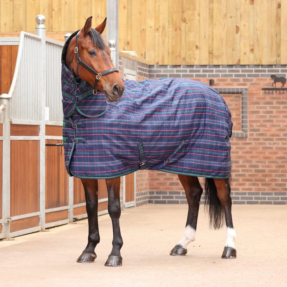 Shires Tempest Plus 100 Stable Combo Rug (Navy Tartan)